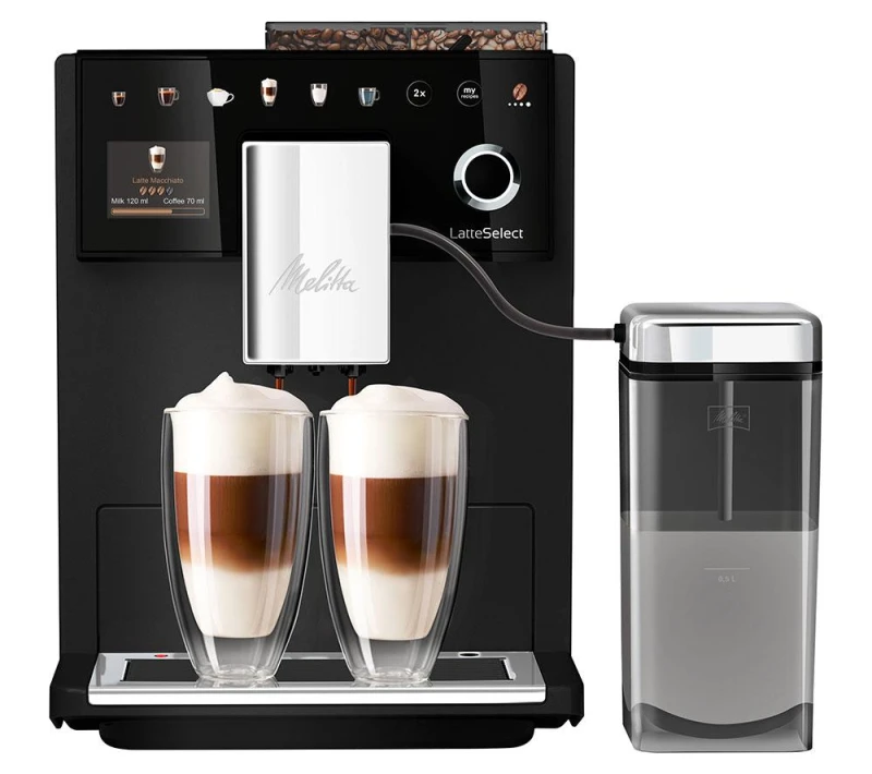 Image of Melitta LatteSelect Bean to Cup Coffee Machine - Black 4006508228010