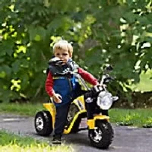 Image of Homcom Kids Electric Motorcycle Yellow