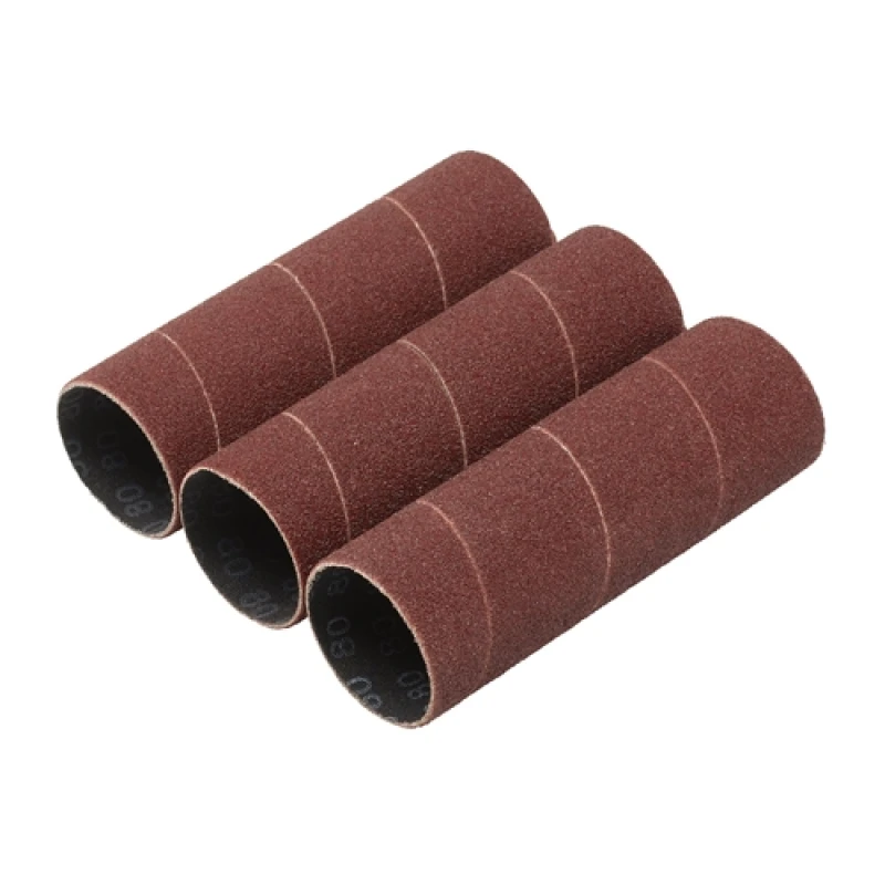 Image of Draper Aluminium Oxide Sanding Sleeves, 38 x 115mm, 80 Grit (Pack of 3) 8404