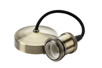 Image of KnightsBridge 6" E27 Vintage Pendant Set - Antique Brass