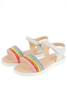 Image of Monsoon Girls Cassidy Rainbow Glitter Sandal - Multi