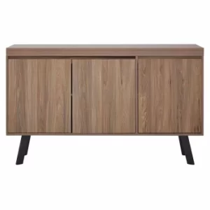 Image of Interiors by PH Modern 3 Door Sideboard with Metal Legs, black