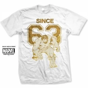 Image of Marvel Comics Hulk Since 63 Mens White T Shirt Small