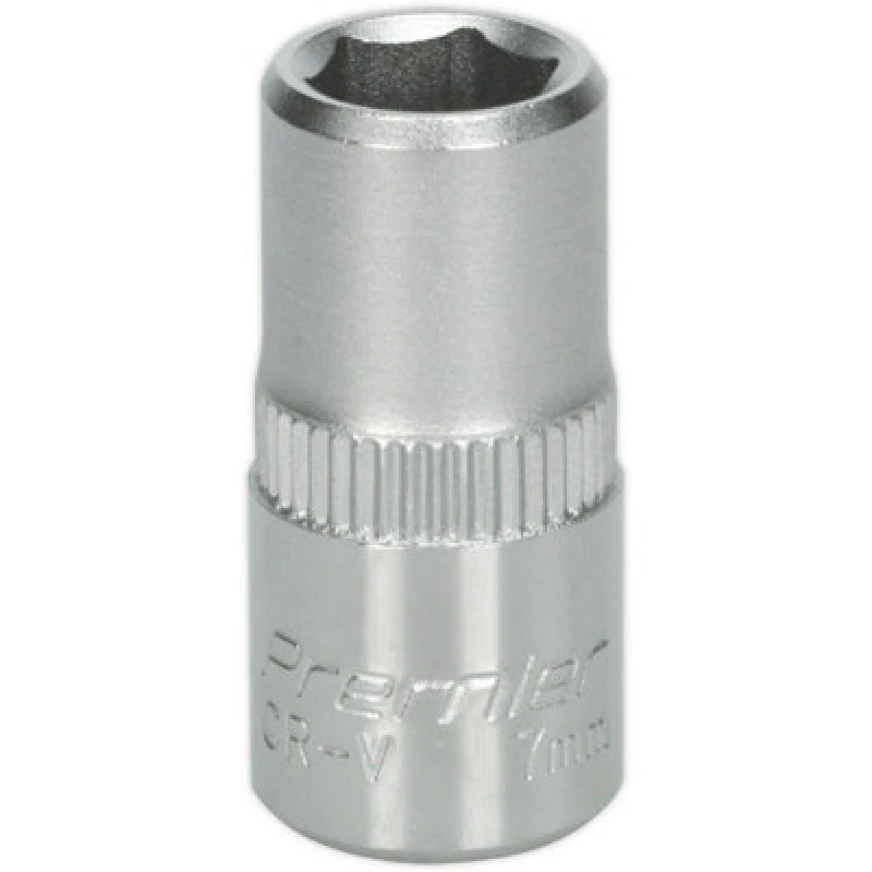 Image of Loops 7mm Forged Steel Drive Socket - 1/4" Square Drive - Chrome Vanadium Socket Metallics
