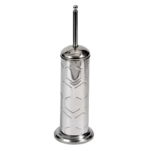 Image of Showerdrape Hex Embossed Steel Toilet Brush - Mirror