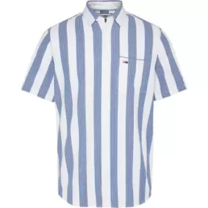 Image of Tommy Jeans Seersucker Shirt - Blue
