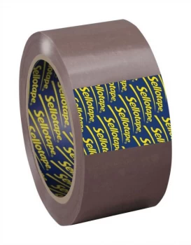 Image of Sellotape Super Seal Case Sealing Tape Polypropylene 50mm x 66m Buff Pack of 6