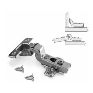 Image of Kitchen Cabinet Cupboard Wardrobe 35mm Clip-On Door Hinge Flush Inset - Without Euro Screw