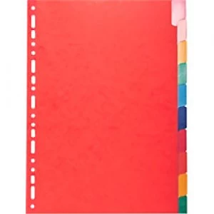 Image of Exacompta Dividers 2210E A4 225gsm Pressboard 10 Parts Pack of 15