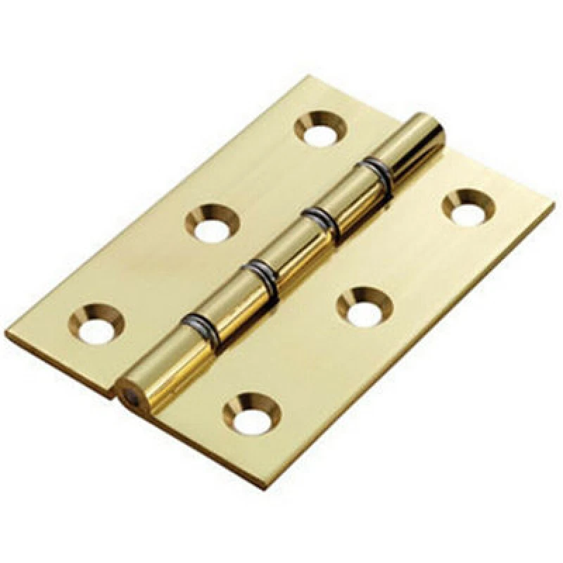 Image of Loops PAIR 76 x 50 x 2.5mm Double Steel Washered Butt Hinge Polished Brass Door Metallics