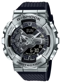 Image of Casio G-Shock Textured Resin Strap Silver Dial World Watch