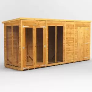 Image of 14x4 Power Pent Summerhouse Combi Building including 4ft Side Store