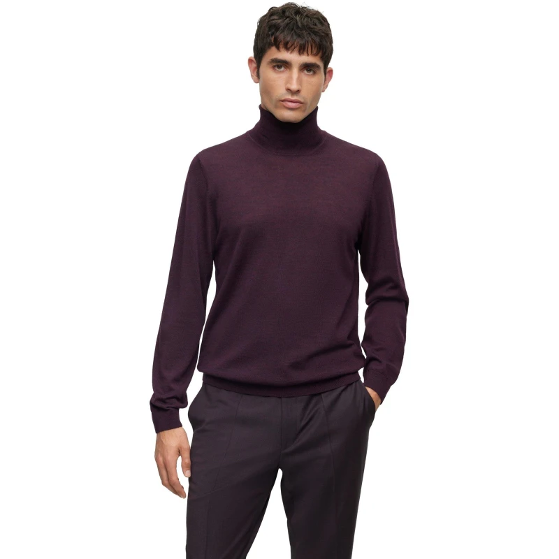 Image of Boss Mens Musso P Crew Sweatshirt Dark Red male L