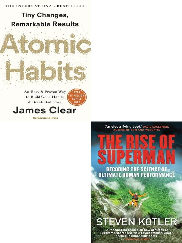 Image of The Power of Habit By Charles Duhigg & The Rise of Superman By Steven Kotler 2 Books Collection Set Steven Kotler & Charles Duhigg Books