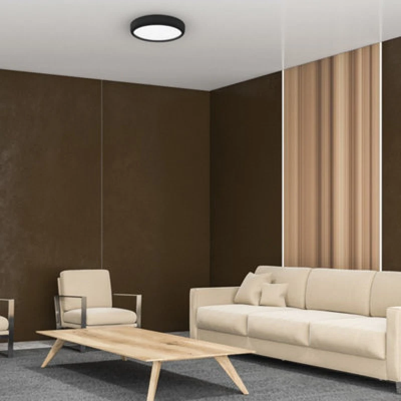 Image of Milagro Gea LED Ceiling Lamp In Black 39cm Remote Control Included Black unisex