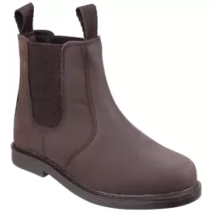 Image of Amblers Childrens/Kids Pull On Leather Ankle Boots (2 UK) (Brown)