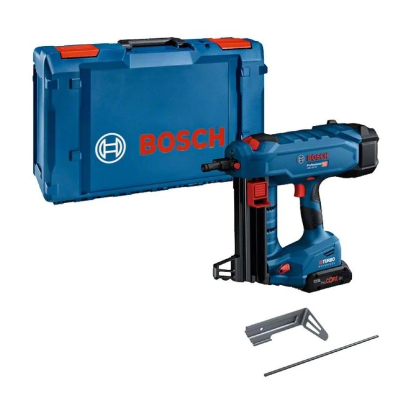 Image of Bosch Professional 18V Bosch GNB 18V-38 BiTurbo Brushless Concrete Nail Gun (Bare Unit) with XL-BOXX