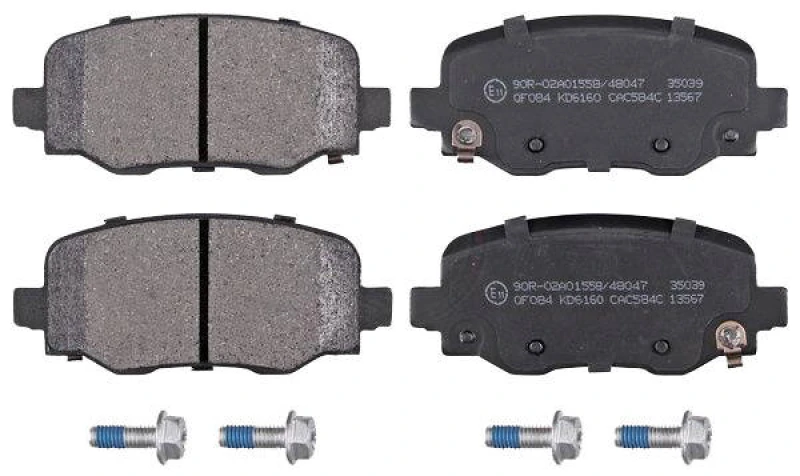 Image of RIDEX 402B1024 Brake pad set Rear Axle, with acoustic wear warning, with anti-squeak plate Brake Pad Set,disc brake (402)