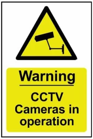 Image of Scan Warning CCTV Cameras In Operation Sign 200mm 300mm Standard