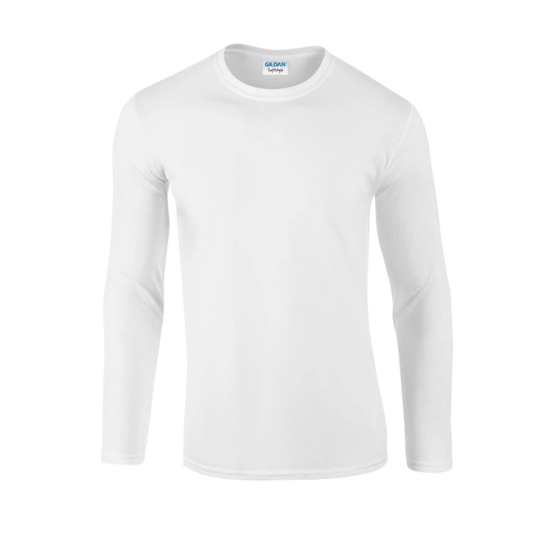 Image of Gildan Softstyle Long-Sleeved T-Shirt White female