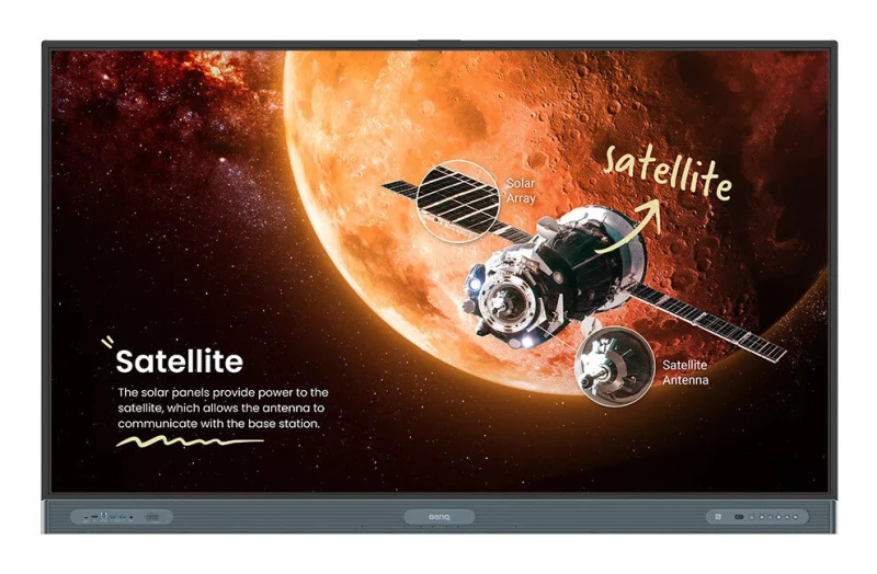 Image of Benq BenQ Board Pro RP7504 interactive whiteboard 190.5cm (75") 3840 x 2160 pixels Touch Screen Black HDMI 9H.F98TC.DE3