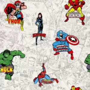 Image of Muriva Marvel Heroes Wallpaper, Multi
