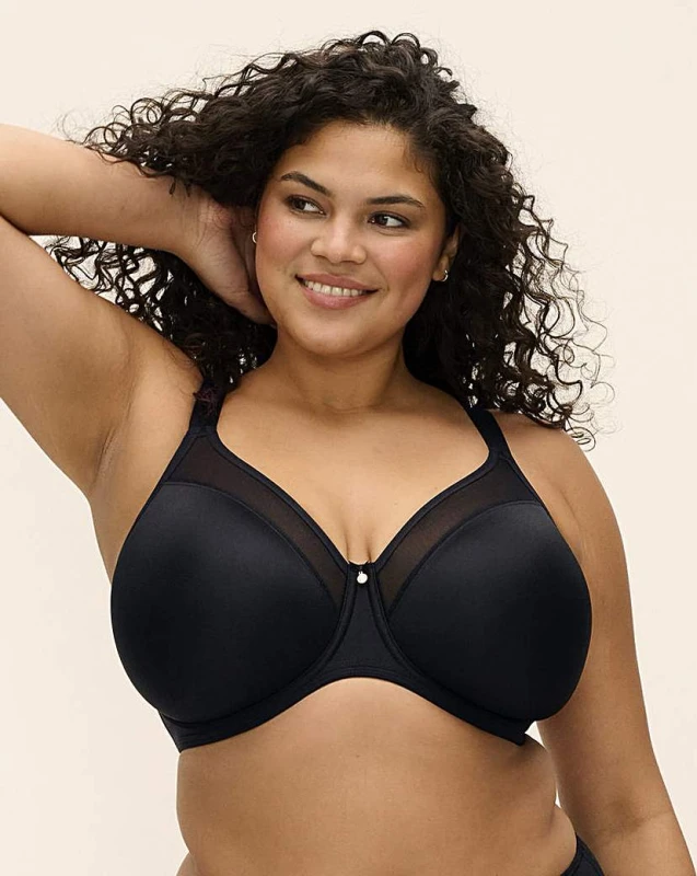 Image of Elomi Elomi Smooth Moulded T Shirt Bra Black - Elomi - Size: 42E Black Female 42E YC38303
