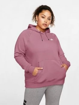 Image of Nike Nsw Essential Pullover Hoodie (Curve) - Pink