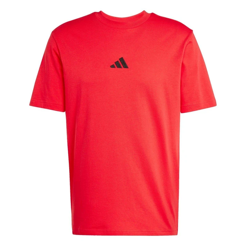 Image of Adidas SPORTSWEAR Essential Small Logo Short-Sleeved T-Shirt bright red Men S;L;M
