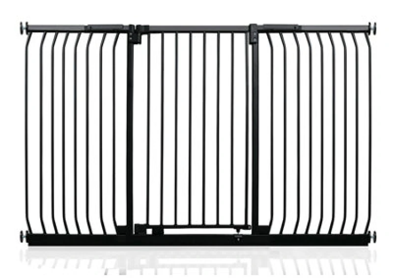 Image of Safetots Extra Tall Elite Safety Gate, 188Cm - 197Cm, Matt Black, Extra Tall 96.8Cm In Height, Pressure Fit Stair Gate