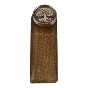 Image of Tree Of Life Silver Decorative Wooden Doorstop