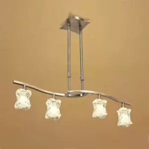 Image of Rosa Del Desierto telescopic pendant light Line 4 Bulbs G9, antique brass