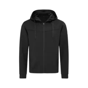 Image of Stedman Mens Scuba Recycled Hooded Jacket (S) (Black Opal)