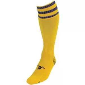 Image of Precision Unisex Adult Pro Football Socks (7 UK-11 UK) (Yellow/Royal Blue)