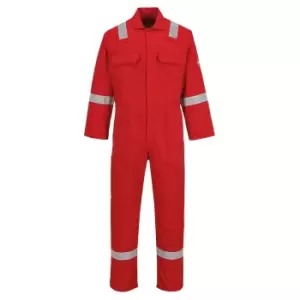 Image of Portwest Bizweld Iona Flame Resistant Work Overall/Coverall (M/R) (Red)