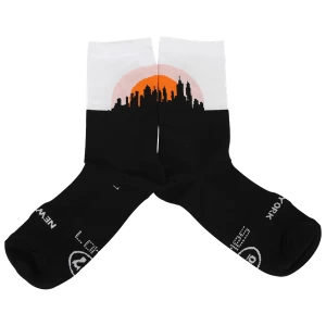 Image of Sako7 New York Sunrise Socks White/Orange Small