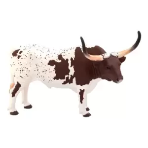 Image of ANIMAL PLANET Farm Life Texas Longhorn Bull Toy Figure, Three...