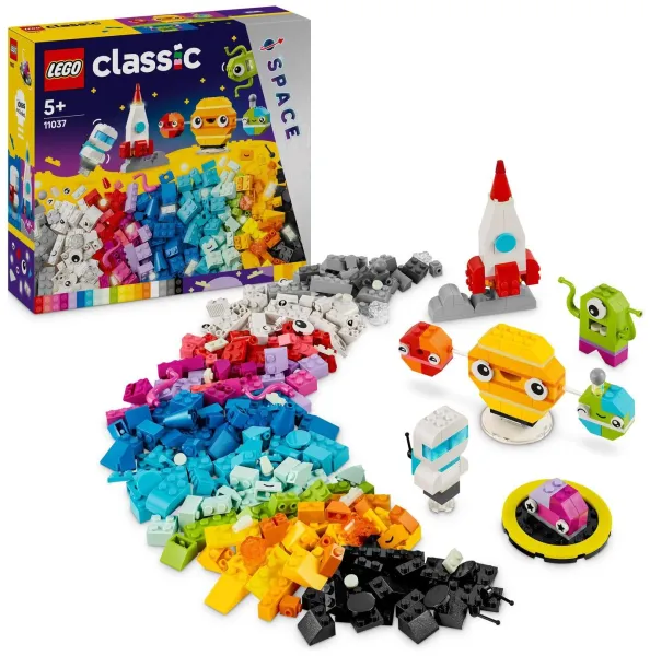 Image of LEGO Classic Creative Space Planets with Toy Rocket 11037