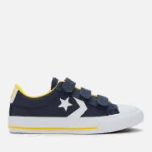 Image of Converse Kids Star Player 3V Canvas Ox Trainers - Obsidian/Amarillo/White - UK 3 Kids