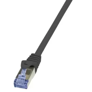 Image of LogiLink 0.5m Cat.6A 10G S/FTP networking cable Black Cat6a S/FTP...