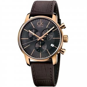 Image of Calvin Klein City Chronograph Watch K2G276G3 - Brown