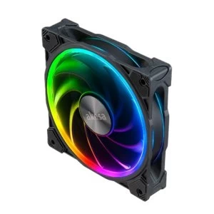 Image of Akasa SOHO AR 12cm ARGB PWM Case Fan, 500-2000 RPM, Anti-Vibration, Fluid-Dynamic Bearing, Silent Operation