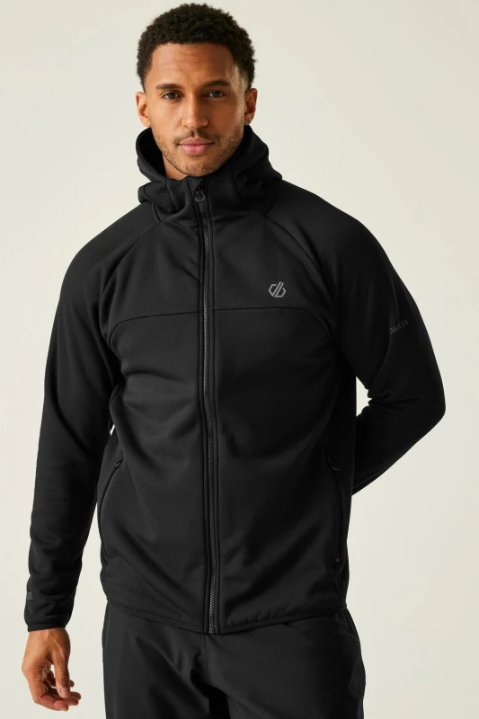 Image of Dare 2b Dare 2b Men Camber Core Stretch Odour Elimination Insulating Midlayer in Jet Black Size: Medium Jet Black M Male 5063516213956