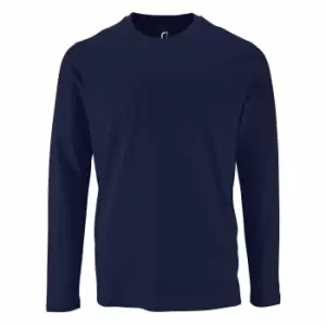 Image of SOLS Mens Imperial Long Sleeve T-Shirt (L) (French Navy)