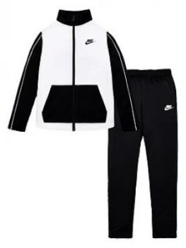 Image of Nike Unisex Childrens Nsw Core Futura Poly Tracksuit - Black/White