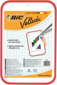 Image of Bic Velleda Drywipe Board 300 x 440mm Red