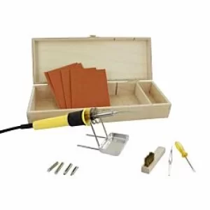 Image of Pyrography Craft Set In Wooden Case, Wood