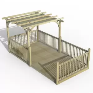 Image of 8' x 16' Forest Pergola Deck Kit with Canopy No. 12 (2.4m x 4.8m)