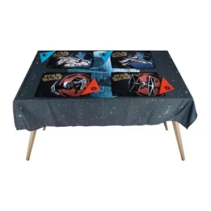Image of Death Star Star Wars Fabric Tablecloth Set (includes 4 Placemats and 4 Napkins)