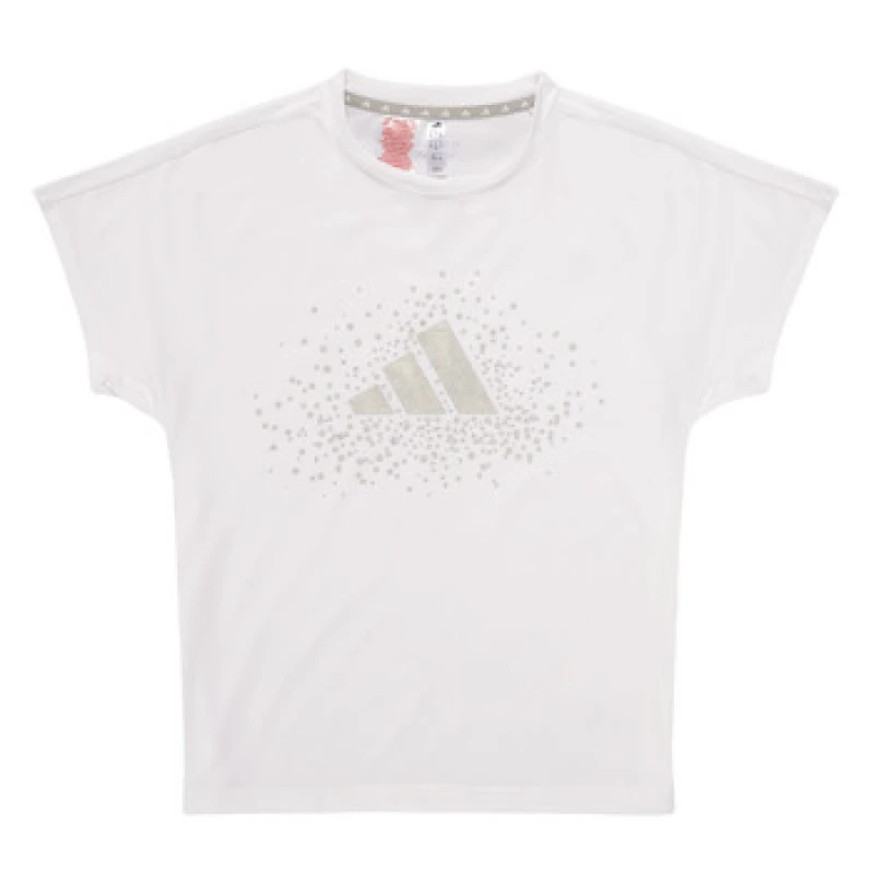Image of adidas JC7448 girls's Children's T shirt in White